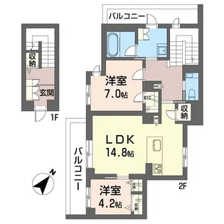 ウィステリア田園調布【2階】の間取り