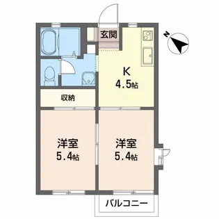 ディアコートもみじヶ丘【2階】の間取り