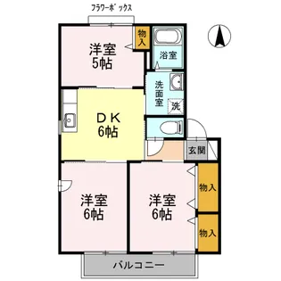 グランシード久保田 B【2階】の間取り