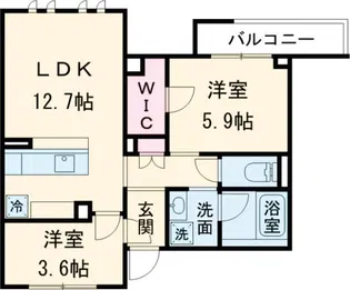 桂 高輪【2階】の間取り