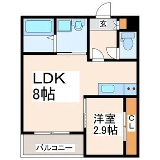 R-smart熊大病院A【1階】の間取り