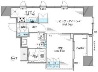 プレシス半蔵門【7階】の間取り