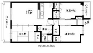 アメニティヒルズ‘98【2階】の間取り