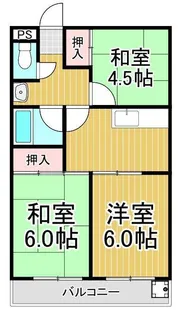 マンションハラ【4階】の間取り