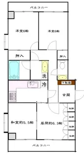 タカスビル【2階】の間取り