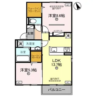 Felicia【2階】の間取り