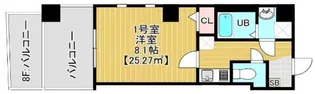 AXIS東浅草【10階】の間取り