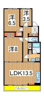 リアライズ柏2【2階】の間取り