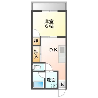 フラワーハイツ打馬【2階】の間取り