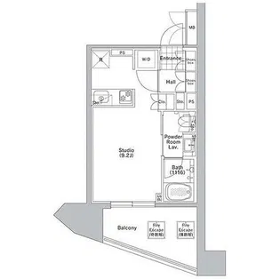 コンフォリア渋谷WEST【2階】の間取り