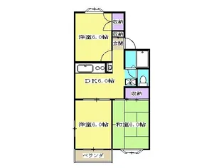スプリングスガーデンB棟【2階】の間取り