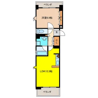 BELLE VILLE V【6階】の間取り