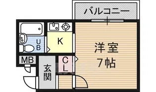 リュバンベール摂津【4階】の間取り
