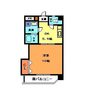 キャッスル千舟【6階】の間取り