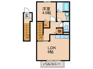 ジュネスコート【2階】の間取り