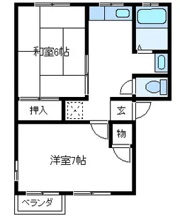 群馬県安中市原市【アパート】の間取り