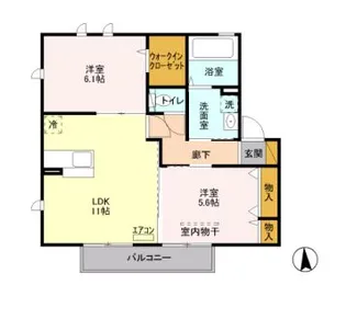 埼玉県川口市大字西立野【アパート】の間取り