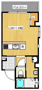 IRISSPIR.BRIGHT与次郎TERRACE【3階】の間取り