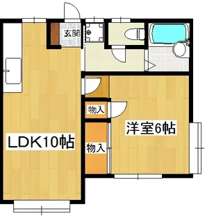 福島県郡山市赤木町【アパート】の間取り