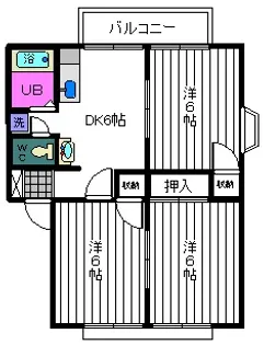 ビューシティ阿羅古B【2階】の間取り