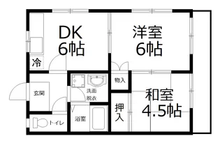 小口コーポ【1階】の間取り