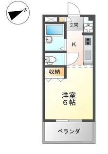 1Kの間取り画像