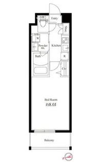 ハーモニーレジデンス新宿御苑THE EAST【4階】の間取り