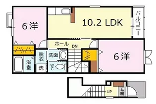 広島県安芸高田市吉田町吉田【アパート】の間取り