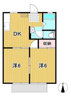 メールハイツB【1階】の間取り