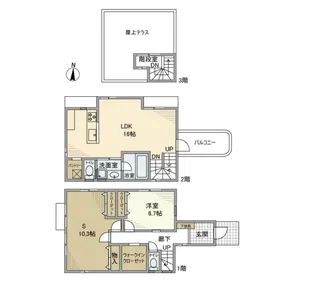 東京都杉並区桃井1【一戸建】の間取り