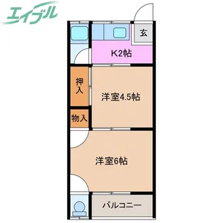 クラリティいせ【2階】の間取り