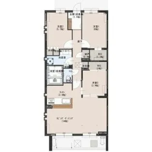 オデスビエント医大前【3階】の間取り