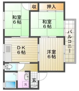 アンビシャス・キシ A棟【2階】の間取り