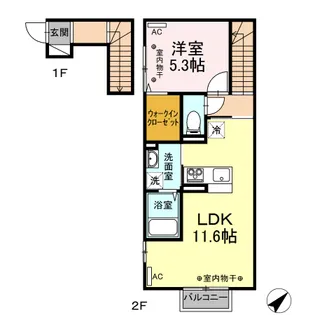 新潟県長岡市豊田町【アパート】の間取り
