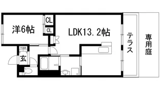 グリーンヒルズ仁川6号棟【1階】の間取り