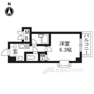 ベラジオ四条堀川【6階】の間取り