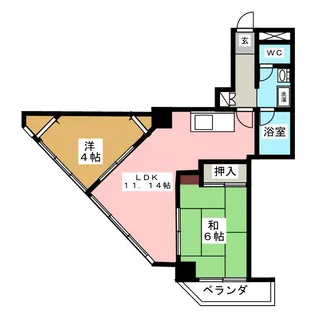 ロイヤルベル【5階】の間取り