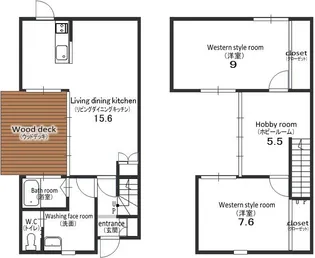 和歌山県和歌山市中之島【一戸建】の間取り