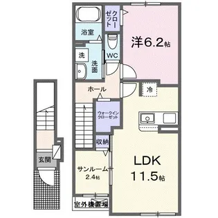 サニーフィールドIII【2階】の間取り