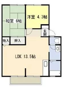 サンビレッジ竹内【2階】の間取り