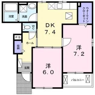 ポース アザリー2【1階】の間取り