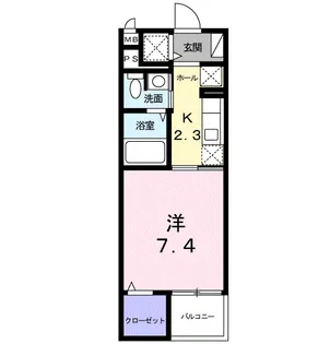メルヴェーユ美園【3階】の間取り