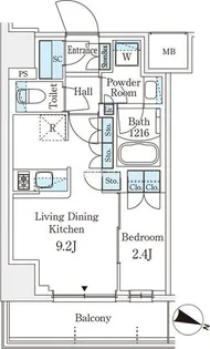 1LDKの間取り画像