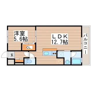 しまかげビル【4階】の間取り