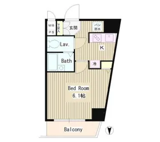 エスコート麻布十番II【2階】の間取り