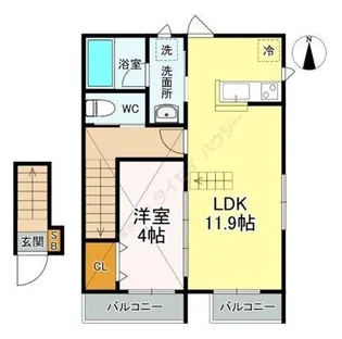カーサエスポワール【2階】の間取り