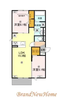 パサログランデ中安井【1階】の間取り