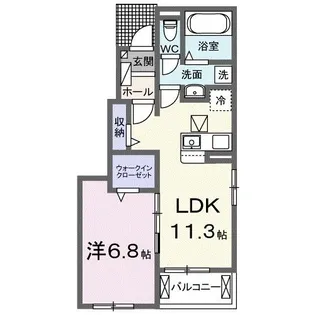 アヤ ハウス II【1階】の間取り