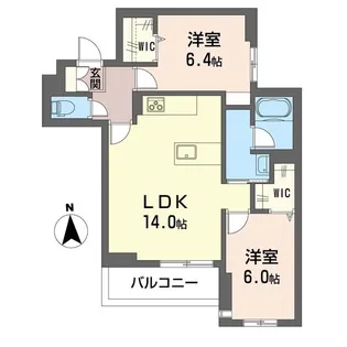 グランコート浦和【1階】の間取り