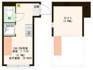 シャルムメゾン 阿佐谷【2階】の間取り